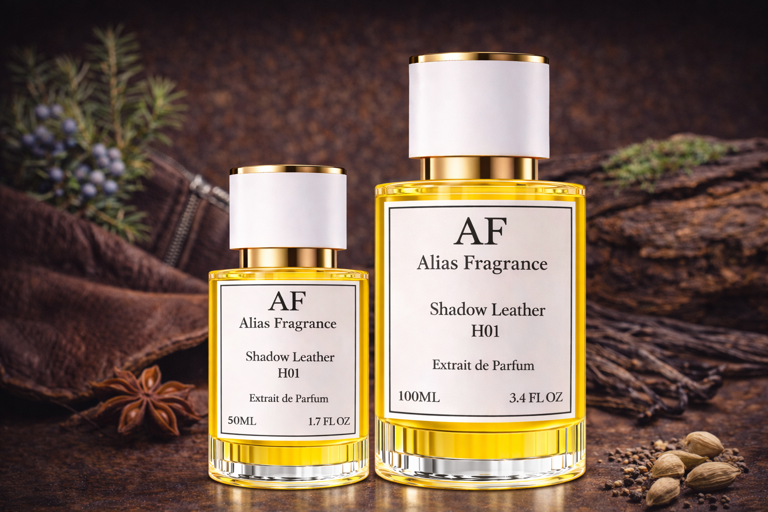 H01 – Shadow Leather – Extrait de Parfum